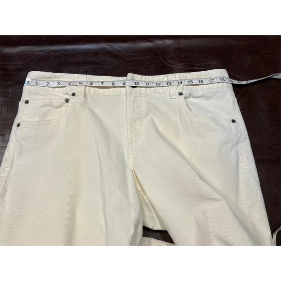 Tommy Hilfiger High Rise Corduroy Straight Leg Pants Womens 16 Off White… - Picture 14 of 16